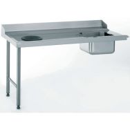 Table d'entrée, plage, dosseret, TVD - Raccord droite 1600mm