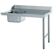 Table d'entrée, plage et dosseret - Raccord à gauche 1100mm