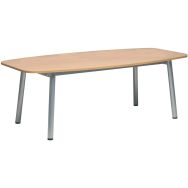 Table de Reunion Tonneau 210 Hetre Pieds Alu