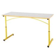 Table scolaire réglable reconditionnée Jaune