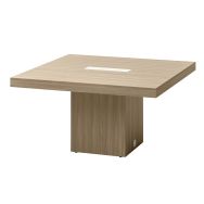 Table de réunion Allegra rectangulaire 140 x 140 cm coloris orme