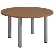 Table de réunion Dalia/Clap Ø 100 cm coloris noyer
