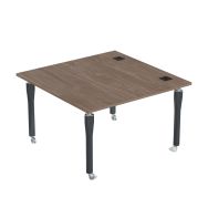 Table de réunion Noga 140 x 140 cm sur roulettes