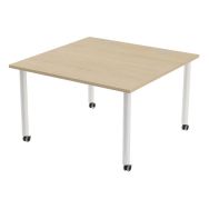 Table de réunion Tubo à roulettes 120 x 120 cm