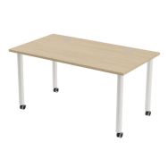 Table de réunion Tubo à roulettes 140 x 80 cm