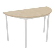 Table de réunion demi-lune Treff 120 x 60 Chêne de fil/ Blanc