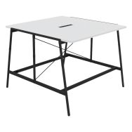 Table de réunion haute Alto profondeur 143 cm électrifiée - Buronomic