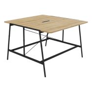 Table de réunion haute Alto profondeur 163 cm électrifiée - Buronomic