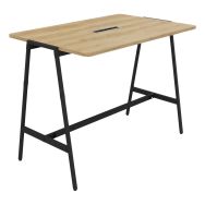 Table de réunion haute Alto profondeur 90 cm électrifiée - Buronomic