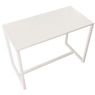 Table de réunion haute Easy Office 6 personnes Blanc pied blanc - Manutan Expert