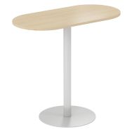 Table de réunion haute Lila oblong 1 pied central - MBA