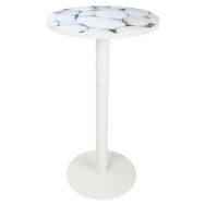 Table de réunion haute  Ø 60 cm plateau coloris Décor- Manutan Expert