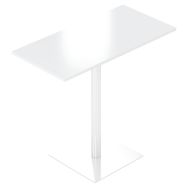Table de réunion haute rectangulaire Lila 1 pied embase carrée - MBA