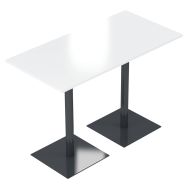 Table de réunion haute rectangulaire Lila 2 pieds embase carrée - MBA
