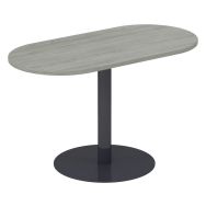 Table de réunion hauteur 72 cm oblong Lila 1 pied embase ronde - MBA