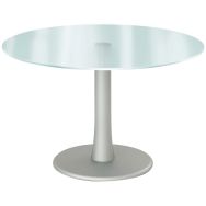 Table de réunion plateau en verre Naxos Quadrifoglio
