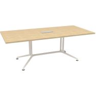 Table de réunion rectangulaire 210x100x72 X-TIME Chêne/Blanc