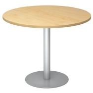 Table de réunion ronde 100cm érable/alu