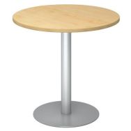Table de réunion ronde 80cm érable/alu
