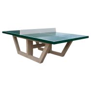 Table de tennis de table PONGA béton gravillons lavés/plateau vert