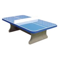 Table de tennis de table béton angles arrondis - bleu