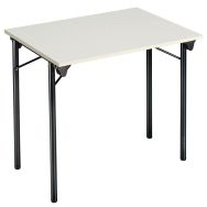 Table examen plateau 80x60 coquille d'oeuf pietement noir 9005