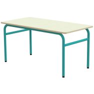 Table fixe 4 pieds Elodie II 120x60 T3 turquoise 5018