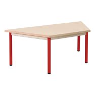 Table fixe Chloé plateau beige 4 pieds trapèze - Mobidecor