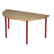 Table fixe Chloé plateau hêtre 4 pieds demi-lune - Mobidecor