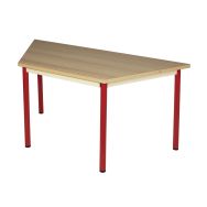Table fixe Chloé plateau hêtre 4 pieds trapèze - Mobidecor