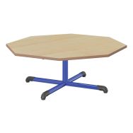 Table fixe Chloé plateau hêtre pied central octogonale - Mobidecor