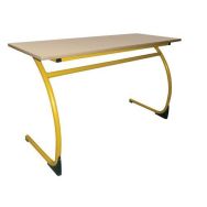 Table fixe Fidji chants alaisés plateau beige