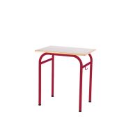 Table fixe Romane 70 x 50 cm chants alaisés - T6 - Piétement rouge