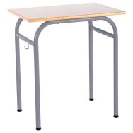 Table fixe Romane 70 x 50 cm chants surmoulés - T6 - Piétement gris alu