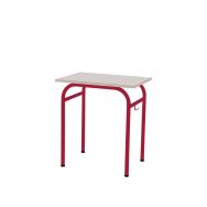 Table fixe Romane 70 x 50 cm chants surmoulés - T6 - Piétement rouge