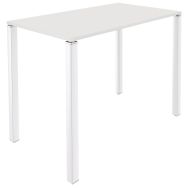 Table haute Lounge 4 pieds L140 x P80 x H105 coloris Blanc/Blanc