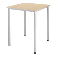 Table haute Nomade, chants alaisés, plateau 80 x 80 cm hêtre