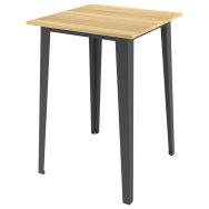 Table haute SELIM 75 x 75 cm robinier/acier anthracite 7016