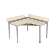 Table informatique Figura angle 90° 120X60 plateau mélaminé avec accès goulotte