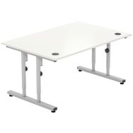 Table informatique réglable Lata 120 x 80 cm - Gris alu RAL 9006