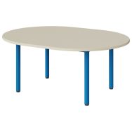 Table mat. Atlas ovale stratifié beige chant alaisé - Manutan Expert