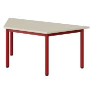 Table maternelle Atlas trapèze méla. beige chants ABS-Manutan Expert