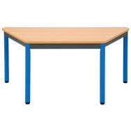 Table maternelle trapèze 4 pieds tube Lise