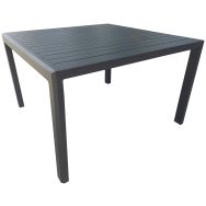 Table mi haute PRADO 110 x 110 cm alu - graphite