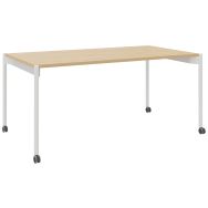 Table mobile Elki 140x80 Chêne clair/blanc