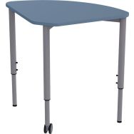 Table mobile Géométra 1/4 rond 60x60 cm mélaminé T3 à 7 Bleu