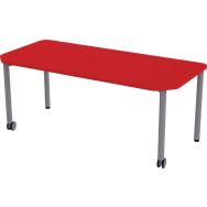 Table mobile Géométra rectangulaire 130x60 cm - Manutan Expert