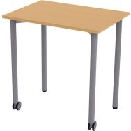 Table mobile Géométra rectangulaire 70x50 cm stratifié T6 Hêtre