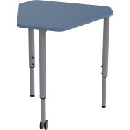 Table mobile Géométra trapèze 45 65,5x61 cm stratifié T3 à 7 Bleu
