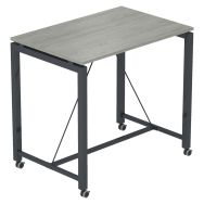 Table mobile Mari haut. 110 cm 120 x 80 cm chêne gris/anthracite